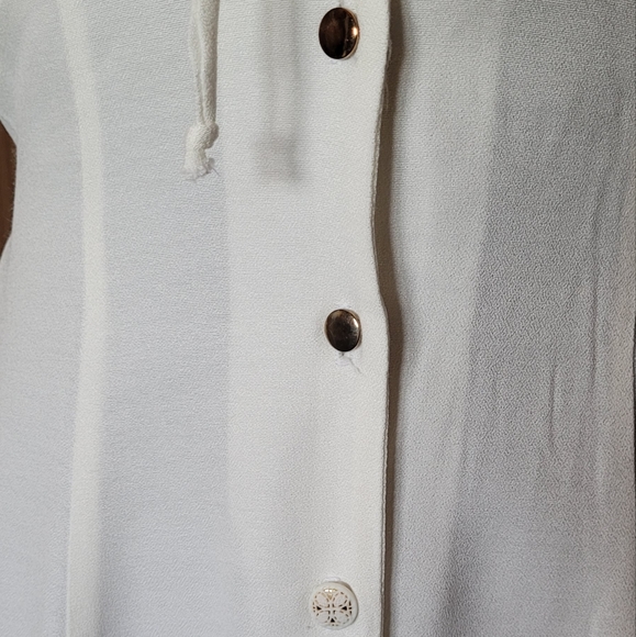 Size 3 Cream Smart Set Button up Dress - Picture 3 of 6